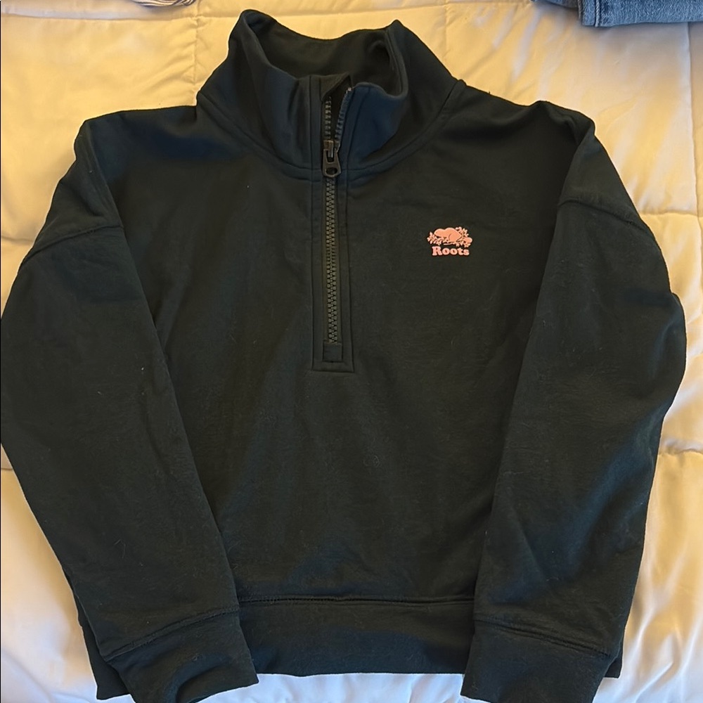 Roots Navy Half-Zip Sweater